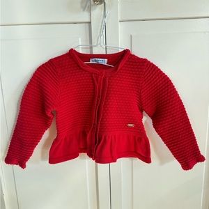 Mayoral Red Cardigan